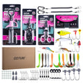 Goture Fishing Tool Kit,Fishing Pliers,Fillet Knife with Sheath,Fish Lip Gripper,Fish Hook Remover,Lanyard,Line Scissors,Sharpener,Stainless Steel Soap,Saltwater Gear Kit,Red/Pink,Gifts for Men/Women - color: B1:6pcs Pink Fishing Tool Kit