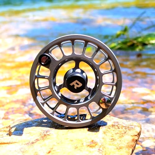RIFT Breach v2 Fly Fishing Reel, High Capacity Spool, Carbon Disc Drag, Full CNC-Machined Anodized Aluminum Fly Reel, 5/6 Weight, Black, Grey - color: v2 Grey - Spool Only