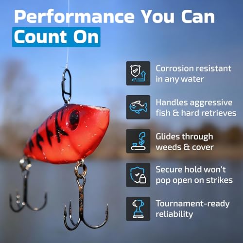 Harmony Fishing Stealth Clips (25 Pack) [Black Stainless] (Ultra-Strong, Fast-Swapping Universal Power Snaps for Fishing Lures) - size: 13mm (25# Test)