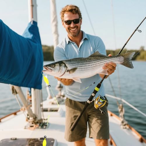 Double Hook Rig Surf Fishing: 9PCS Pompano Float Rigs with 3 Circle Hook Saltwater Gear Tackle for Surf Fishing - color: Green 2