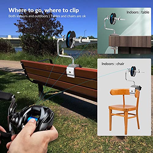 THKFISH Fishing Line Spooler Fishing Line Winder Spooler Fishing Accessories Adjustable Stable Portable Fishing Line Spooler/Fishing Line Remover - color: A -Long- Line Spooler