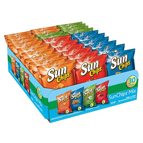 Sunchips Multigrain Snacks Variety Pack, 1.5 Ounce (Pack of 30) - size: 45 Ounce (Pack of 1)