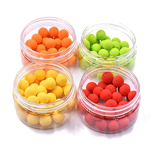 30pcs 12mm Smell Carp Fishing Bait Boilies Eggs / 4 Flavors Floating Ball Beads Feeder Artificial Carp Baits Lure - color: Green-Apple（12mm）