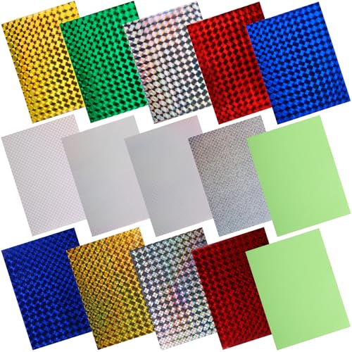 15pcs Fishing Lure Stickers Holographic Adhesive Fish Scale Lure Tape for DIY Jigs Spoons Metal Baits Lure Making Supplies