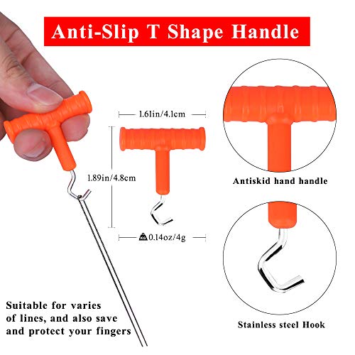 Carp Fishing Baiting Rigs Tool Kit Set, Luroad 6 in 1 Carp Fishing Tackle Kit, Including Hook Needle, Driller, Knot Puller, and Fishing Braid Line Scissors for Lures Bait Driller