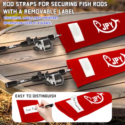 JPY 2 Pcs 3in Wdith Neoprene Fishing Rod Sleeve Protective Rod Covers for Fishing Poles Hook-Resistant Rod Storage Case Fits Spinning Casting Trolling Rods - size: Red x 1 - 60 IN