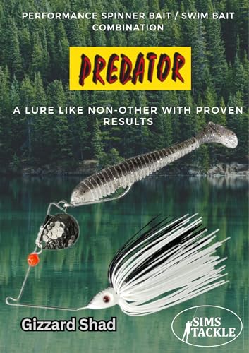 Predator Spinner Bait Swim Bait, Powder Coated Head, Silicone Skirt, premimum swimbait