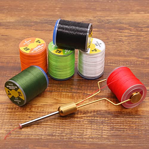 XFISHMAN Fly-Tying-Thread-Kit-6/0-3/0 Fly Tying Supplies Fly Fishing Materials Accessories - color: 3/0-6 Color Thread Kit 01