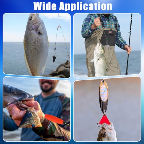 Saltwater Gear Surf Fishing Tackle Kit, Include Saltwater Lures, Pyramid Sinker Weights, Bucktail Jigs, Spoons, Leader Rigs, Catfish Hooks Swivels, Pier Ocean Sea Surf Fishing Freshwater Accessories