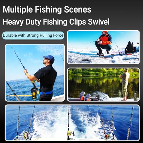 QISHUO High Strength Fishing Swivels Stainless Clips Steel Snap Swivels Barrel Connector Saltwater Swivel Fishing Rolling Black Nickel - size: Size 10+S (42lb) 50 pcs