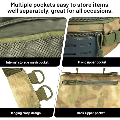 Outdoor Fanny Pack, Large Capacity Hiking Waist Packs with Adjustable Belt & Reflective Strip,good for Travel,Finshing,Running, Cycling(Urban Rubble Camo) - color: Urban Rubble Camo