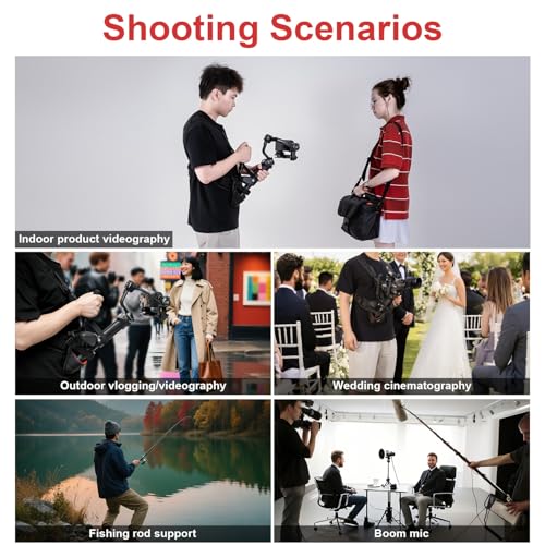 FOMITO BT-02 Camera Hands-Free Stabilizer Support Bag - Outdoor Vlogging Accessory for Fishing Rod & Wedding Filming | Waterproof Adjustable Strap