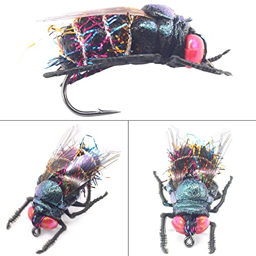 YZD Realistic Fly Fishing Dry Wet Nymph Trout Flies Topwater Lures for Freshwater Saltwater High Simulation Hand Tie Lure Kits - color: 21-A-02