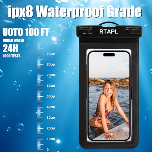 2-in-1 Floating Waterproof Phone Pouch & Detachable Armband, IPX8 Certified Dry Bag with Lanyard, Universal Protector for iPhone 17-11 Pro Max Plus Air & Galaxy S25/S24. Blue - color: Blue