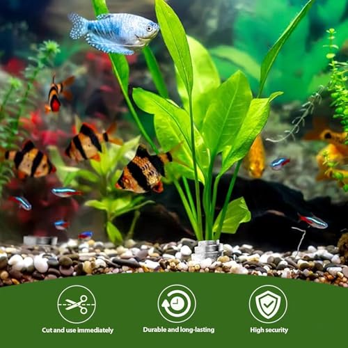 22Pcs Aquarium Plant Weights for Fish Tank - Aquarium Plant Anchors Live Plants Fixed Ring Base, Weighted Blocks to Hold Aquatic Live Plants Underwater - size: 22PCS
