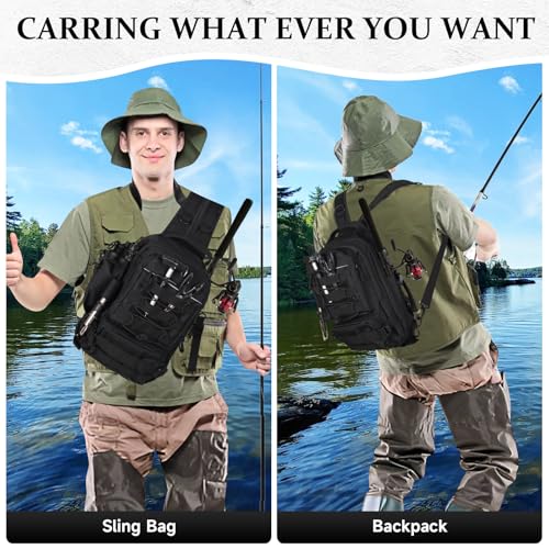 117Pcs Fishing Backpack with Tackle Boxes, Waterproof Fishing Tool Kit with Pliers, Fish Hook Remover, Lip Gripper Ideal Gift for Boys, Grandsons, Husband