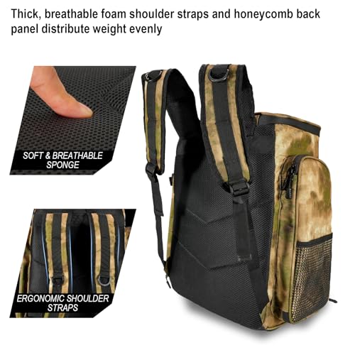 Seaknight Fishing Tackle Backpack (Yellow Camou) - color: Yellow Camou