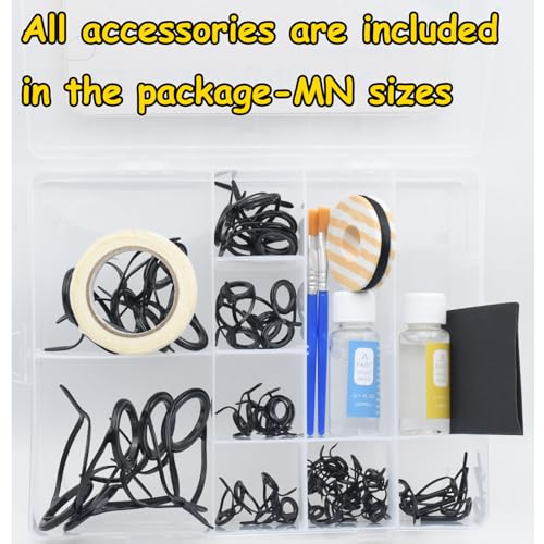 55pcs MN Saltwater Surf Fishing Rod Double Feet Large Spinning Stainless Steel Guides Repair Kits