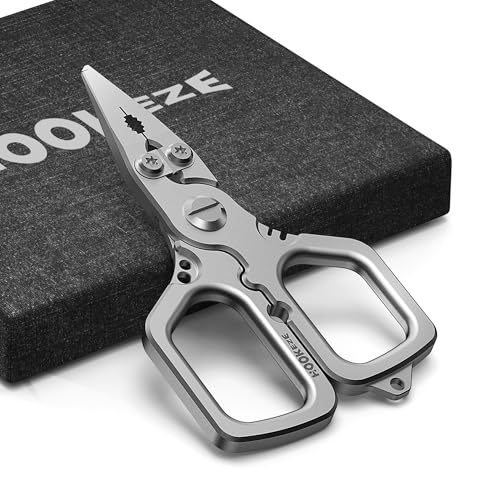 HOOK-EZE Titanium Fishing Pliers, 4.1" Saltwater Resistant Fishing Scissors,Tungsten Cutters, Knot Tying Tool with Lanyard, Split Ring Hook Remover, Gifts for Men