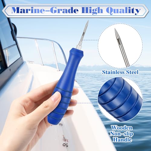 Feekoon Fish Venting Tool, Venting Kit for Deep Sea Fishes with Stainless Steel Needle, Fishing Tackle for Saltwater Fishing Fish Release and Return (Patented) - color: Blue Handle