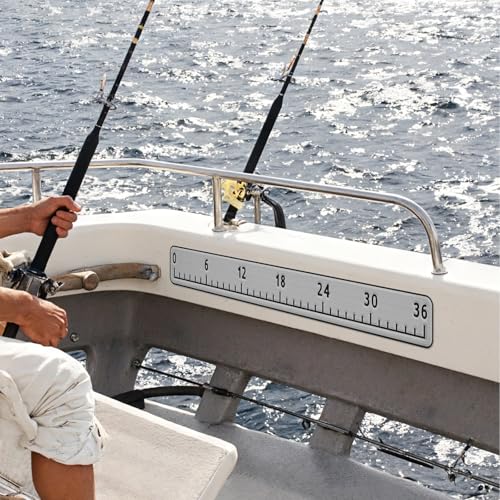 HZshark EVA Foam Fish Measuring Board, Fish Ruler with 3M Self-Adhesive Backing, 36" Fishing Tape Measure for Boats Sailboats Yachts Kayaks - color: Grey, size: 4.5"*36"