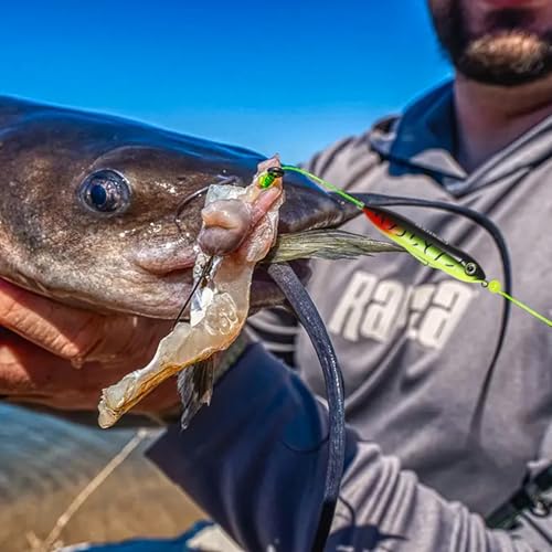 Catfish Float Rig Demon Dragon Style Rattling Line Float Propeller and Circle Hooks 6/0 8/0 for Santee Cooper Rig Catfishing Tackle - color: 8/0 Hook Catfish Rig - 3 PCS