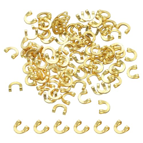 PATIKIL Fishing Spinner Clevis, Easy Spin U-Shaped Brass Links for Lure Fishing Spoon Spinnerbait Inline Parts Accessory - color: Gold Tone, size: 0.17"