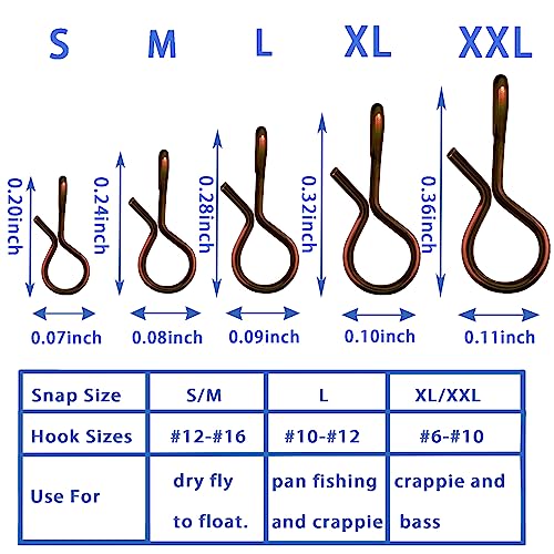 Eupheng Quick Change Fly Fishing Snaps Stainless Steel, Fishing swivels, Fast Easy & Secure, Hook Snaps for Flies, Jigs, Lures, Great Value Pack - size: 50pcs 0.32inch, style: Fly Fishing Snaps