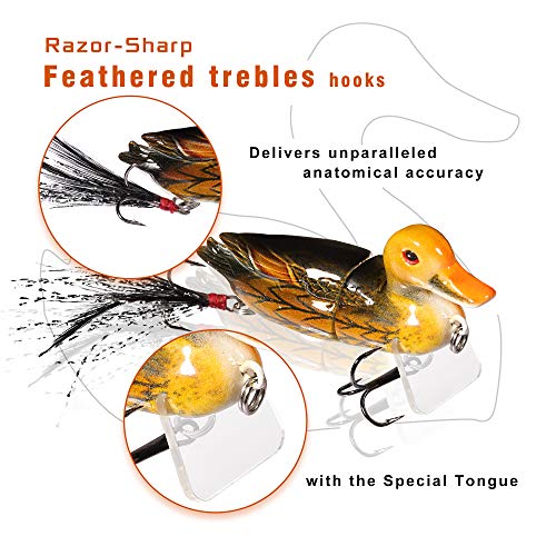 TRUSCEND Swimmax Easy Catch Fishing Lures with BKK Hooks, Wiggling, Vibrating, Rattling and Gurgling for More Bites, Heavy-Duty Dyneema Fiber Jointed Swimbaits for Bass, Trout, Crappie, Walleye, Pike - color: Z-2.8"-0.35oz