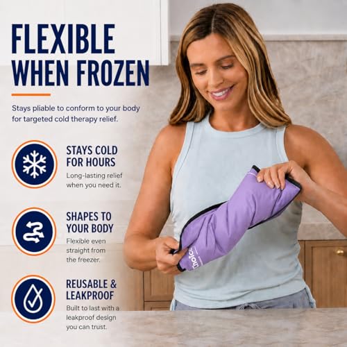 Rester's Choice Extra-Large Gel Ice Pack (13" x 21.5") - Reusable, Flexible, Durable - Ideal for Back, Shoulder, Knee (Lavender, 1 Pack, X-Large) - color: Lavender, size: 13x21.5 Inch (Pack of 1)