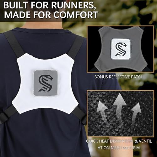 MGFLASHFORCE Chest Bag for Men and Women, Chest Rig Pack Front EDC Pouch Running Vest Phone Holder for Workout, Hiking and Outdoor Sports (White) - color: White