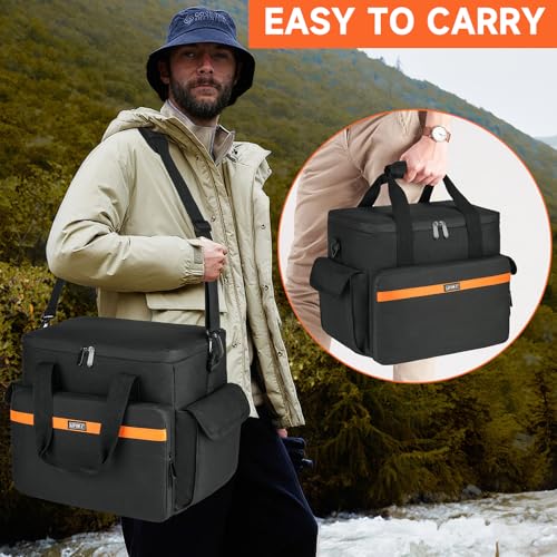 LEFOR·Z Carrying Case Compatible with Jackery Explorer 2000 v2/1500/1000 Plus/ECOFLOW Delta 2/BLUETTI AC180,Portable Power Station Travel Bag for Charging Cable and Accessories(Bag Only) | Portable Power Station Travel Bag Fits for Anker SOLIX C1000 Gen 2