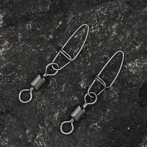 BLUEWING 50pcs High Strength Fishing Snap Swivels Saltwater Connector Crosslock Tackle for Quick Connect Fish Lures, 26-110LB - size: #02 XS (53lb) 50pcs
