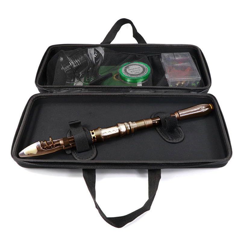 Fishing Rods and Reels Combo Telescopic Fishing Rod with Fishing Carrier Bag Travel Portable Fishing Rod and Reel Combo with Case - size: 5.91 FT