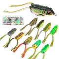 Soft Frog Lures, Topwater Swimbaits for Bass Fishing, Realistic PVC Design, Weedless Hooks, Perfect for Freshwater & Saltwater, Effective Fishing Lures for Pike & Snakehead - style: 10pcs-style E