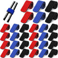 Wettarn 30 Pcs Fishing Pole Straps Fishing Rod Wrap Elastic Pole Carrier Rod Ties Stretchy Holder for Gear and Equipment Casting Rods Holder Strap Belt - style: Black, Red, Blue