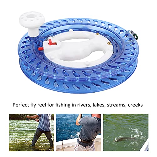 Dilwe Fishing Line Reel, ABS Multifunction Sea Fishing Wheel Hand Wire Wrapping Fly Line Fishing Reel Accessory - color: Blue