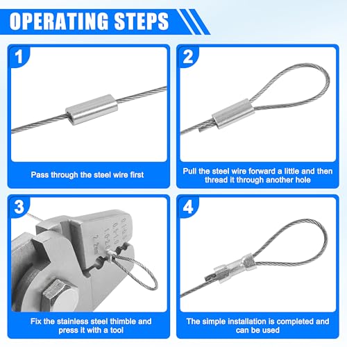 Fishing Crimping Tool Kit Fishing Crimping Pliers Stainless Steel Wire Crimping Tool with 500pcs Crimp Sleeves Set, 4 Size Crimp Sleeves Fishing Tackle Pliers - color: Stainless Steel Crimping Pliers