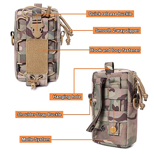 ACEXIER Tactical Molle Pouch Waist Bag Bottle Bag Outdoor Vest Pack Purse Phone Case Backpack Hunting Accessories Tool Pack - color: Gray