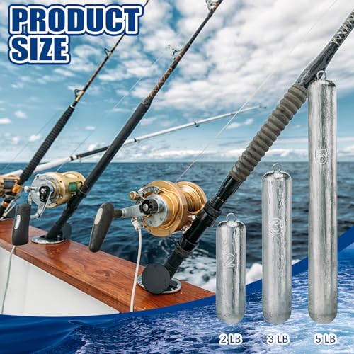 Gemscream Deep Drop Fishing Weight Metal Fishing Weights Drop Shot Weights Fishing Sinkers Drop Shot Weight for Saltwater Freshwater Fishing - size: 2 lb