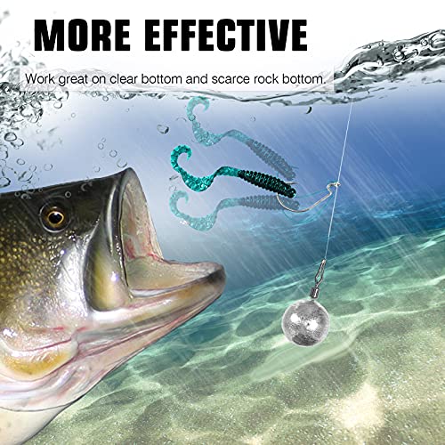 AMYSPORTS Casting Bass Weights Sinker Lead Round Removable Fishing Weights Sinker Drop Shot Fishing Sinker Freshwater - size: Size1 (1/8oz.) 25 pcs