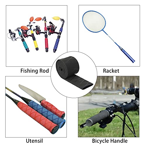 Heat Shrink Tubing, Red (30mm x 39in), Anti-Skid & Insulating Sleeve for Fishing Rods, Rackets & Handles - color: Red, size: Diamter:30mm Length:39