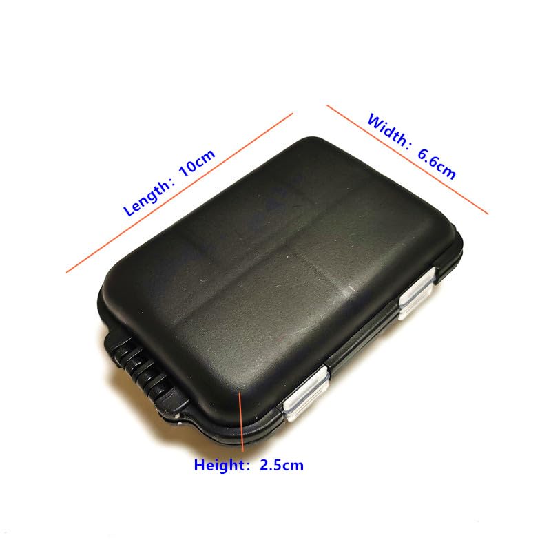 KALAVARMA Waterproof Fishing Lure Box Spoon Hooks Baits Storage Tackle Box Containers for Casting Fishing Fly Fishing - color: Black