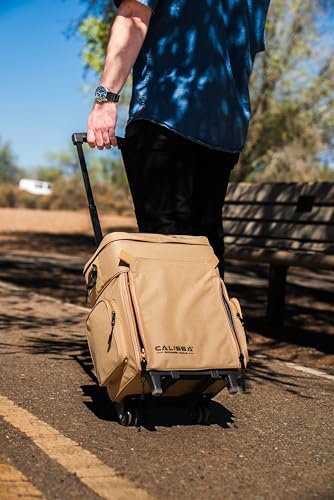 ‘Apollo2’ Tactical Handgun Rolling Range Bag with Wheels Pistol Case Gun Range Backpack Box for Shooting Gear, Ammo, Hunting Supplies, Firearms Storage