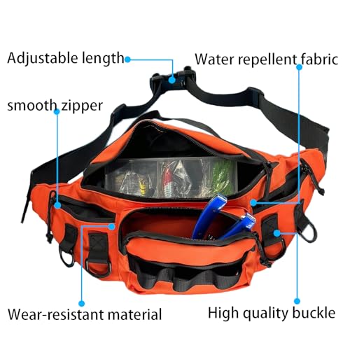 Fishing Fanny Pack for Men -Fishing Fanny Pack-Lightweight and Fishing Sling Pack - color: Green