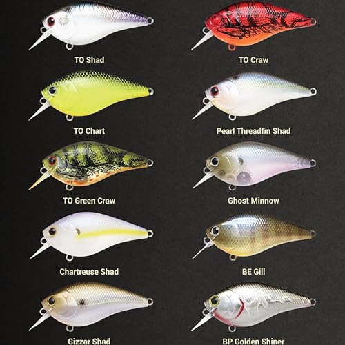 LUCKY CRAFT LC 1.5 Silent Squarebill Crankbait Fishing Lure, 2-3/8", Bass Fishing Lures for Freshwater, Hard Crankbait with Treble Fishing Hooks, Fishing Accessories - color: 496 Table Rock Craw