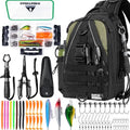 Ghosthorn Fishing Backpack Waterproof Tackle Bag Sling Bag Gift - color: Black Set, size: Standard