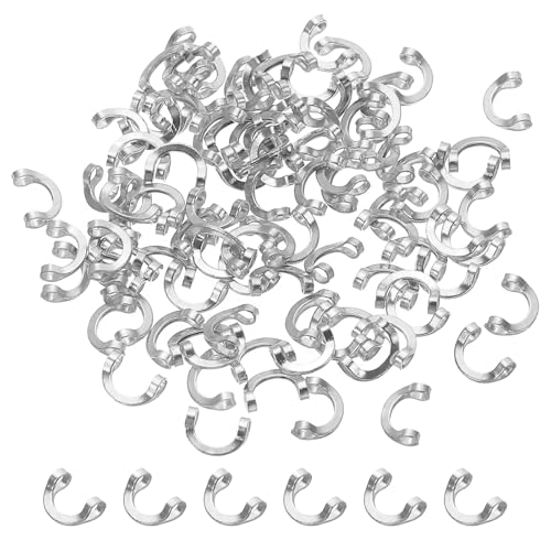 PATIKIL Fishing Spinner Clevis, Easy Spin U-Shaped Brass Links for Lure Fishing Spoon Spinnerbait Inline Parts Accessory - color: Silver Tone, size: 0.24"