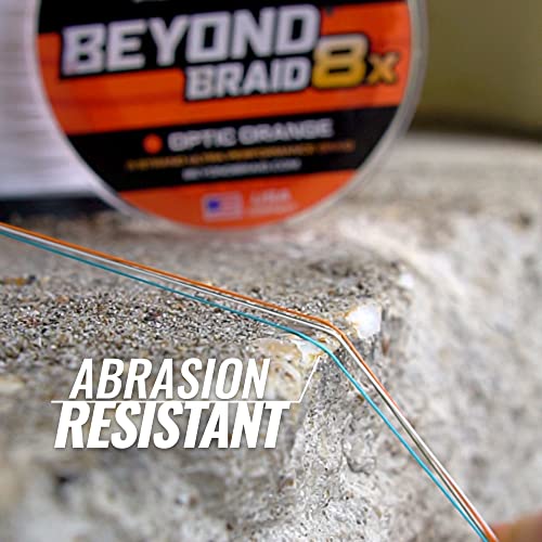 Beyond Braid Braided Fishing Line -Super Strong - Abrasion Resistant - No Stretch -Blue Camo, Moss Camo, White, Green, Pink, Blue, 4 Strand 8 Strand - color: White 8X, size: 30LB (2000 Yards)
