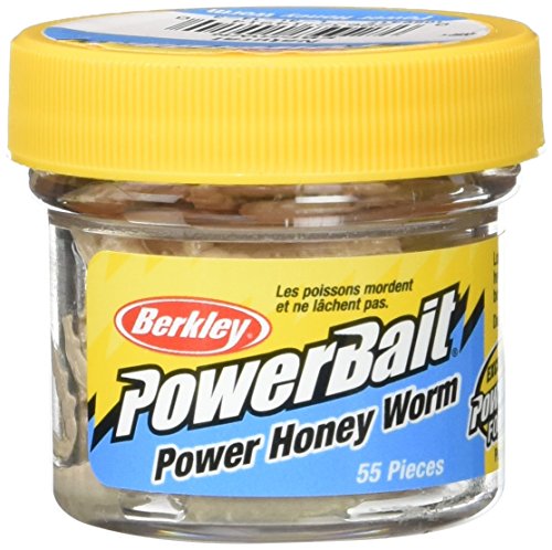 Berkley PowerBait Power Honey Worm Fishing Bait, Natural, 1in, Irresistible Scent & Flavor, Realistic Profile, Ideal for Bluegill, Crappie, Perch and More